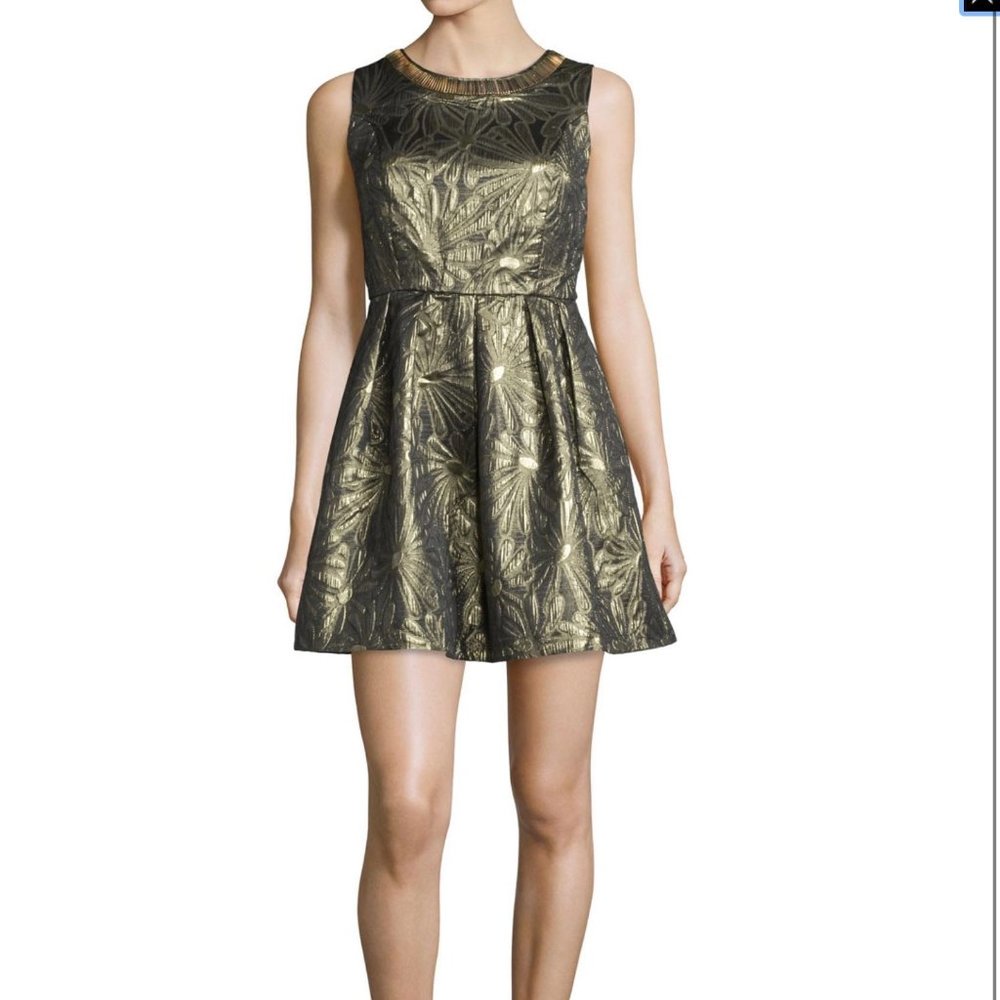 Romeo + Juliet Embellished Gold Dress
